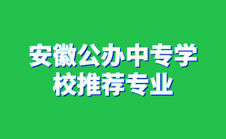 安徽公辦中專學校推薦專業有哪些?