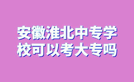 安徽淮北中專學校可以考大專嗎