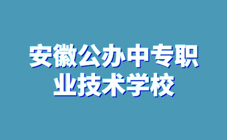 安徽公辦中專職業技術學校有哪些?