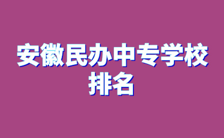 安徽民辦中專學校排名