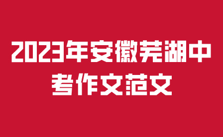2023年安徽蕪湖中考作文范文