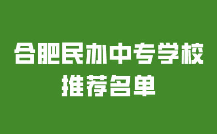 合肥民辦中專(zhuān)學(xué)校推薦名單