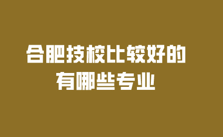 合肥技校比較好的有哪些專(zhuān)業(yè)?