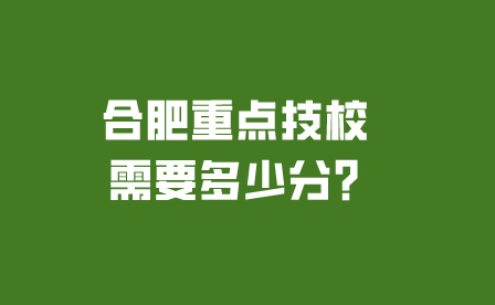 合肥重點(diǎn)技校需要多少分?
