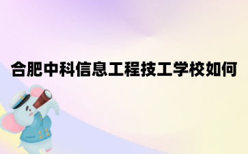 合肥中科信息工程技工學校如何?