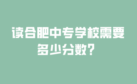 讀合肥中專學校需要多少分數？