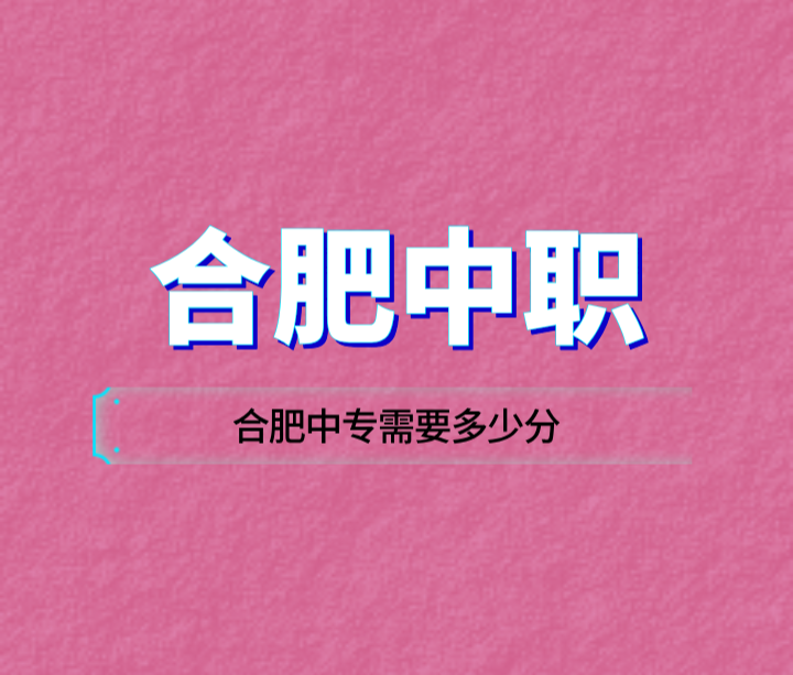 合肥中專需要多少分？