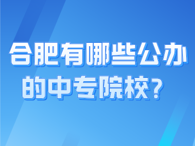 合肥有哪些公辦的中專院校？