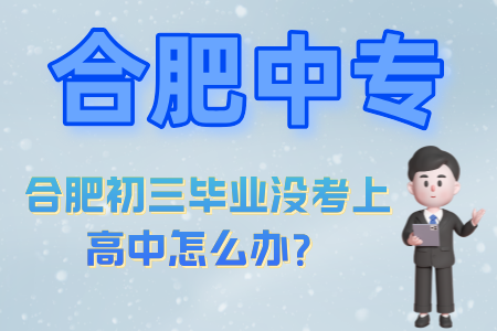 合肥初三畢業沒考上高中怎么辦？
